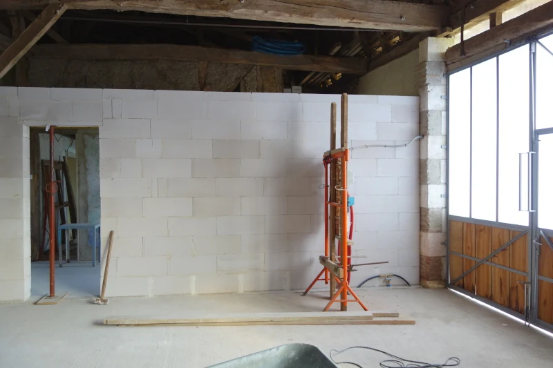 Le mur vue depuis l'atelier.